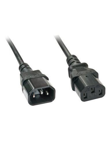 Cavo Alimentazione Lindy Prolunga Da Iec 320 C13 Femmina A Iec 320 C14 Maschio, 2Mt