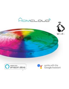 Striscia Led Rgb  Bianco Caldo Wi-Fi Kit Dimmerabile 5M