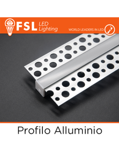 Barra Profilo Alluminio 6063 - Raso- 2 Metri