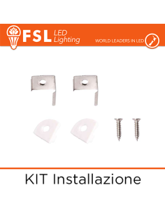 Profilo Alluminio Angolare - Kit Instal
