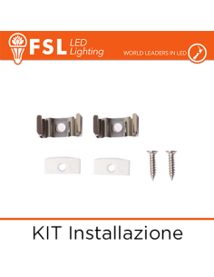 Profilo Alluminio 6063 U - Kit Instal
