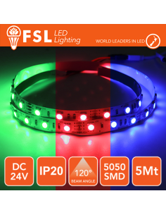 Fsl Striscia 5050 12W 24V Rgb 5500Lmip20
