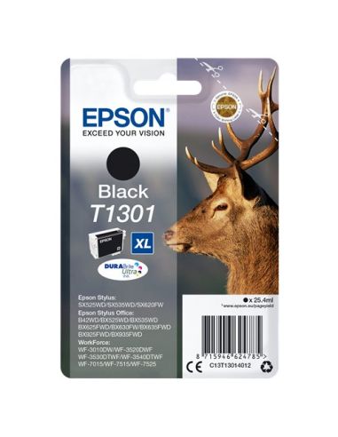 Ink Epson C13t13014012 Nero Cervo-Taglia Xl X Bx625fwd Wf-7015 Wf-7515 Wf-7525 Wf-3510Dw Wf-3520Dwf Wf-3530Dtwf Wf-3540Dtwf
