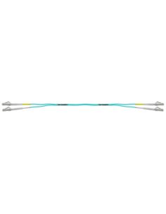 Bretella Optoplat Duplex 50/125 Om3 Cavo 1,6X3,2Mm Lszh Aqua Lc/Pc-Lc/Pc 0,50M