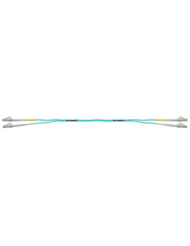 Bretella Optoplat Duplex 50/125 Om3 Cavo 1,6X3,2Mm Lszh Aqua Lc/Pc-Lc/Pc 0,50M