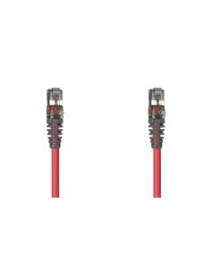 Ac6pcg050-188Hb Cat 6A 5M Stranded 4 Pair Rj45 Blade Patch Cord Red Lshf/Lszh Iec 332.1 Sheathed Cable With Grey Boots