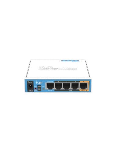 Access Point Mikrotik Hap With 650Mhz Cpu,64Mb Ram,5Xlan,Built-In 2.4Ghz 802.11B/G/N 2X2 2Chain Wireless Integr Ant