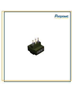 Eletta Tripla 16A Bipasso Nera Blister