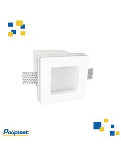 Faretto In Gesso Con Vetro Gu10 120X120x55m