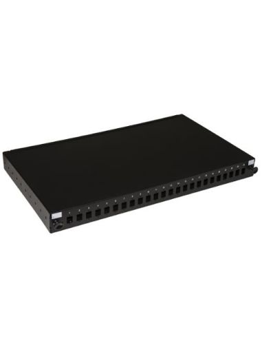 Pannello Fibra Ottica 19 Con 24 Porte Sc Simplex O Lc Duplex Profondita' 250 Mm Nero Con Accessori
