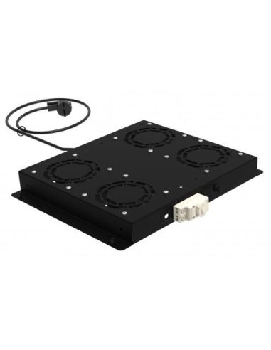 Ventole  4  Per Tetto Rack Server Ral 9005 Con Inter. On /Off Termostato Analogico, Cavo  3 M E Presa Standard Tedesca