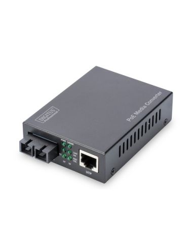 Media Converter Digitus 10/100/1000 Gigabit Media Converter Rj45 - Fibra Ottica Sc Multimode Distanza Fino A 0.5Km