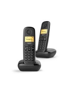 Telefono Cordless Gigaset A170 Duo L36852h2802k101 Black Dect Display Alfanum. Monoc., Id Chiamate, 10 Suonerie, Rubrica 50 Nomi