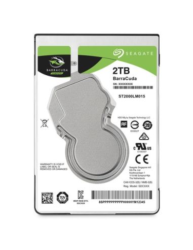 Hd Seagate Barracuda Sata3 2Tb Gb 2.5 9.5Mm 5400 Rpm 8Mb Cache - St2000lm015