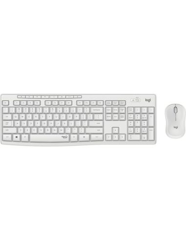 Tastiera LogitechMouse Wireless Desktop Mk295 Silent Combo Usb Bianco 920-009821