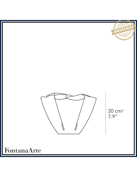 Fontana Arte Vaso Cartoccio Opalino