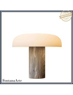 Fontana Arte Tropico Lampada Tavolo Grande Nichel Nero E Grigio