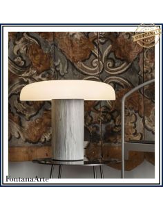 Fontana Arte Tropico Lampada Tavolo Grande Nichel Nero E Grigio 2