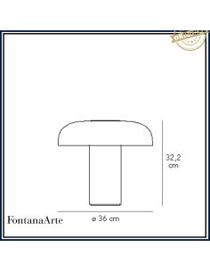 Fontana Arte Tropico Lampada Tavolo Media Grigio Chiaro 2