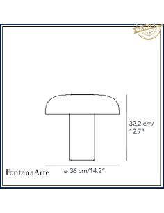 Fontana Arte Tropico Lampada Tavolo Media Nero 2