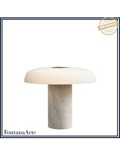 Fontana Arte Tropico Lampada Tavolo Media Bianco