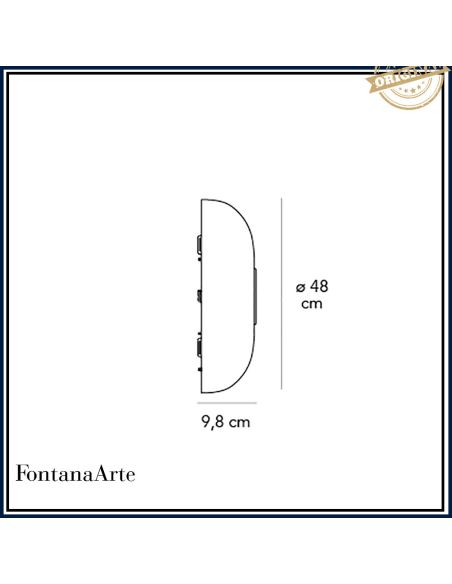 Fontana Arte Tropico Lampada Parete O Plafone Grande Nero Fontana Arte Tropico Lampada Parete O Plafone Grande Nero