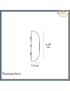 Fontana Arte Tropico Lampada Parete O Plafone Piccola Nero 2