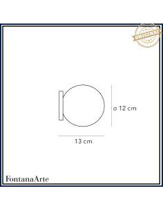 Fontana Arte Pallina Lampada Parete Piccola Oro Rosa 2