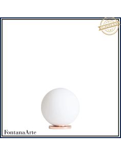 Fontana Arte Pallina Lampada Tavolo Piccola Oro Rosa
