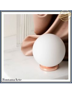 Fontana Arte Pallina Lampada Tavolo Piccola Oro Rosa 2