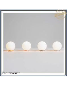 Fontana Arte Pallina Lampada Tavolo Piccola Nichelato Satinato/Spazzolato 2