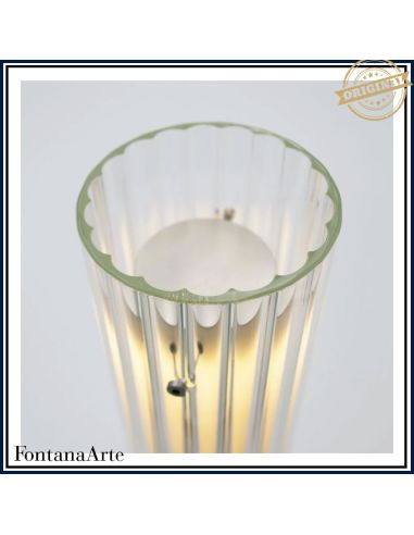 Fontana Arte Lasospesa Lampada Tavolo Rosa Trasparente