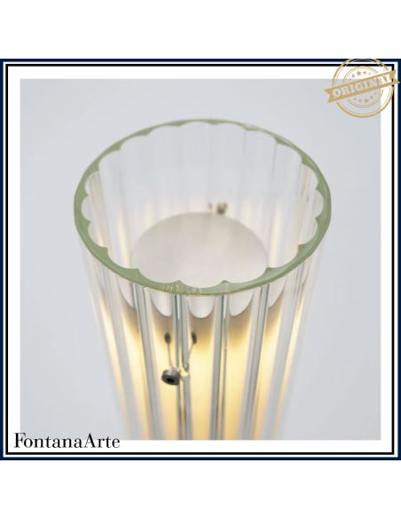 Fontana Arte Lasospesa Lampada Tavolo Rosa Trasparente