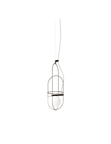 Fontana Arte Setareh Lampada Sospensione Piccola Nero E Bianco