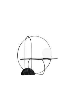 Fontana Arte Setareh Lampada Tavolo Media Nero E Bianco