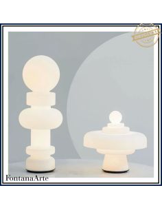 Fontana Arte Regina Lampada Tavolo Grande Bianco 2