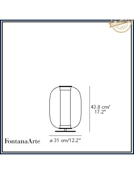 Fontana Arte Meridiano Lampada Tavolo Media Rosa