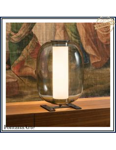 Fontana Arte Meridiano Lampada Tavolo Media Nero E Fume' 2