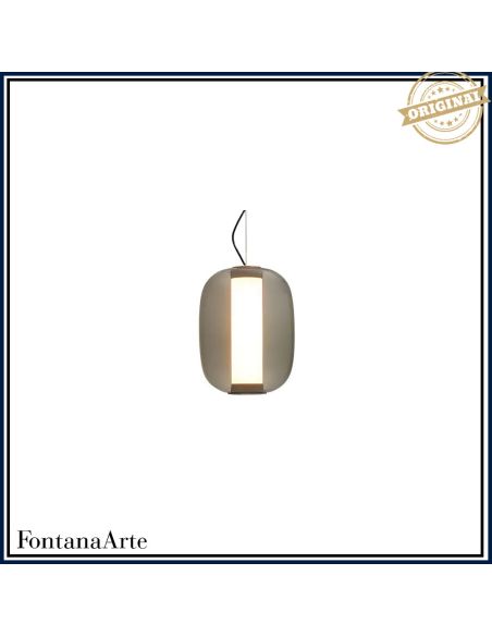 Fontana Arte Meridiano Lampada Sospensione Grande Nero E Fume'