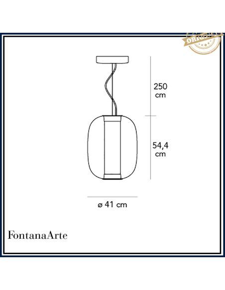 Fontana Arte Meridiano Lampada Sospensione Grande Trasparente