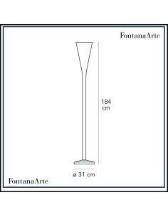 Luminator Lampada Terra Grande Blu Fontana Arte 2