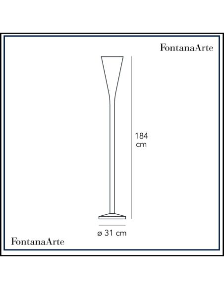Luminator Lampada Terra Grande Blu Fontana Arte