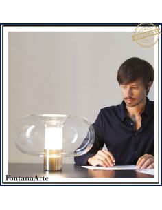 Lampada Da Lampada Tavolo Media Ottone Fontana Arte 2