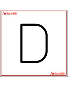 Artemide Alphabet Of Light Lampada Da Parete 'D' Uppercase E Solo Supporto