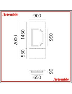 Artemide Alphabet Of Light Lampada Da Parete 'D' Uppercase E Solo Supporto 2