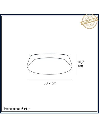 Bonnet Lampada Parete Media Alluminio Fontana Arte