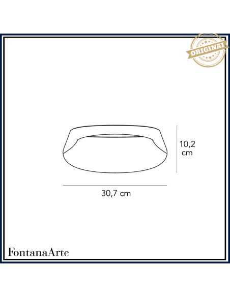 Bonnet Lampada Parete Media Bianco Fontana Arte