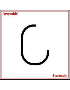 Artemide Alphabet Of Light Lampada Da Parete 'C' Uppercase E Solo Supporto