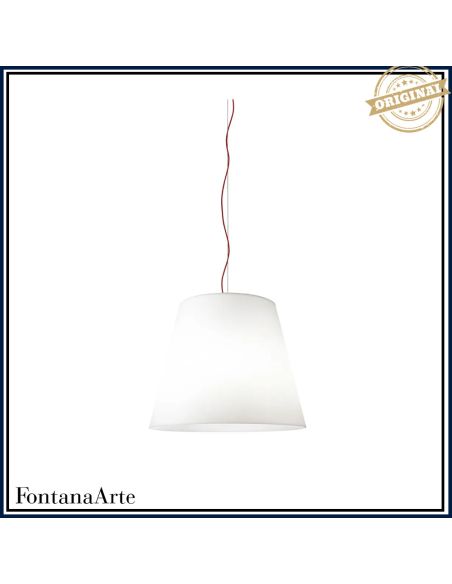 Amax Lampada Sospensione Media Bianco Fontana Arte
