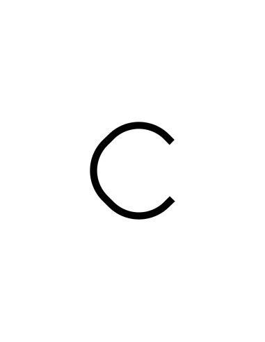 Artemide Alphabet Of Light Lampada Da Parete 'C' Lowercase
